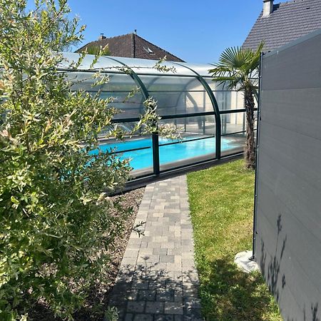 Gite Spa Sauna Piscine Aubin-Saint-Vaast Bagian luar foto