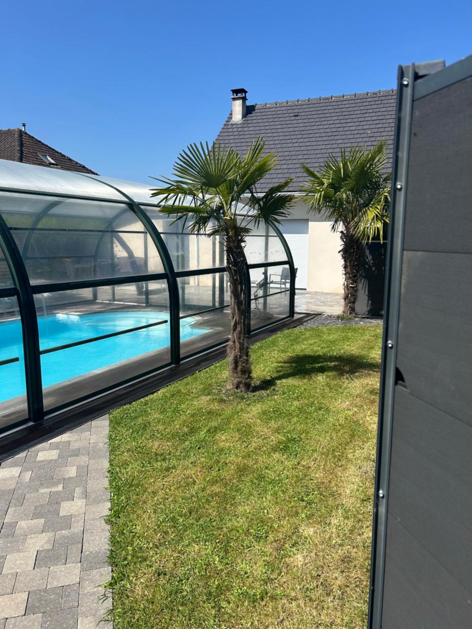 Gite Spa Sauna Piscine Aubin-Saint-Vaast Bagian luar foto